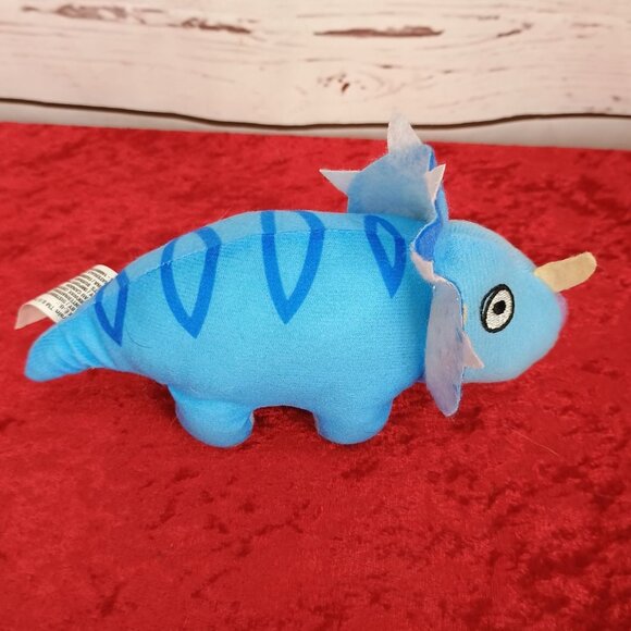 Jim Hensons Dinosaur Train Triceratops Plush Toy 7" Blue With Tags - Picture 2 of 6